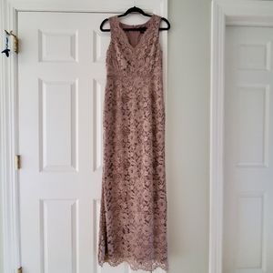 Adrianna Papell // Floor Length Mauve Gown